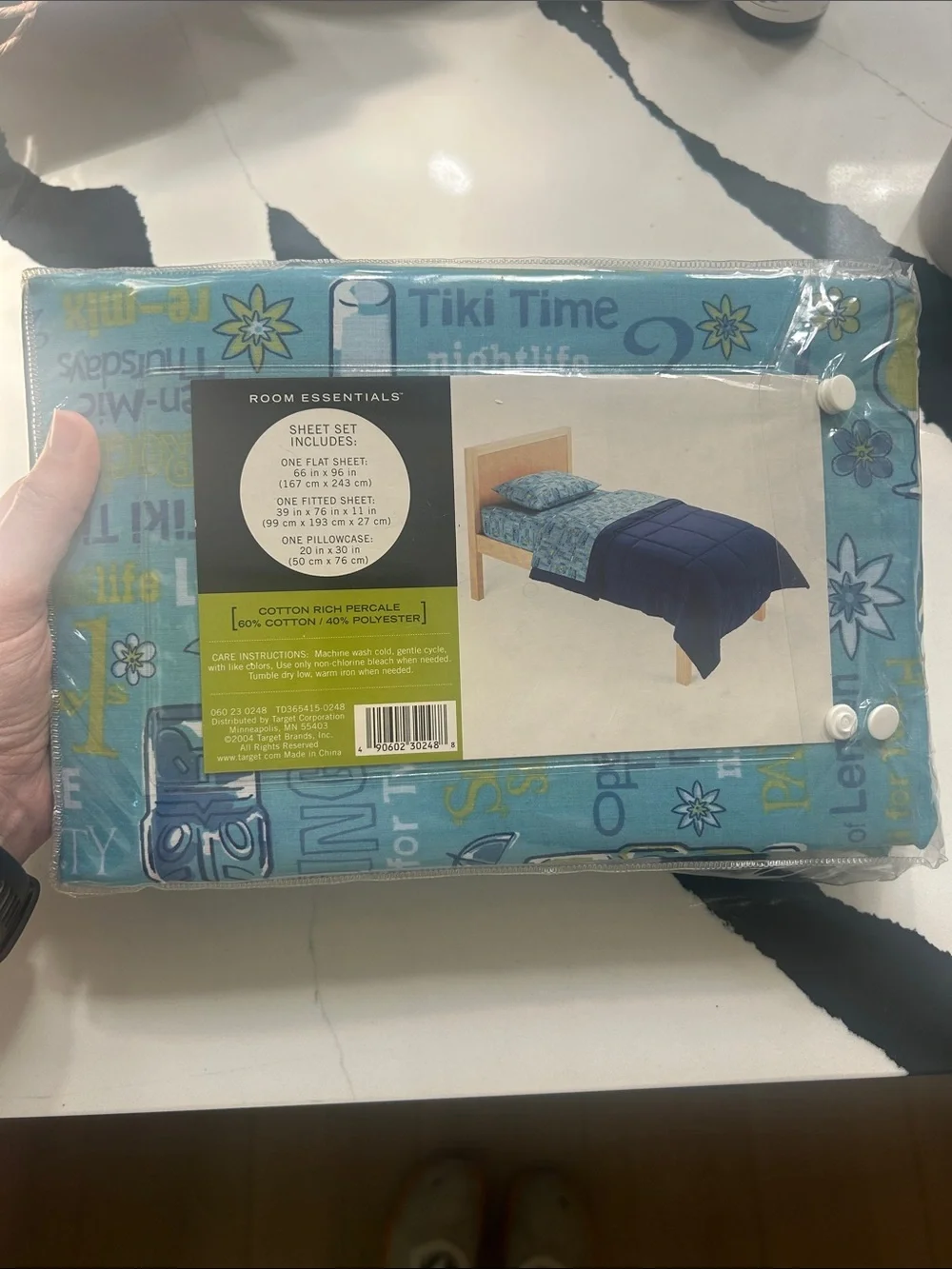 Room Essentials Y2K Tiki Time Twin Sheet Set